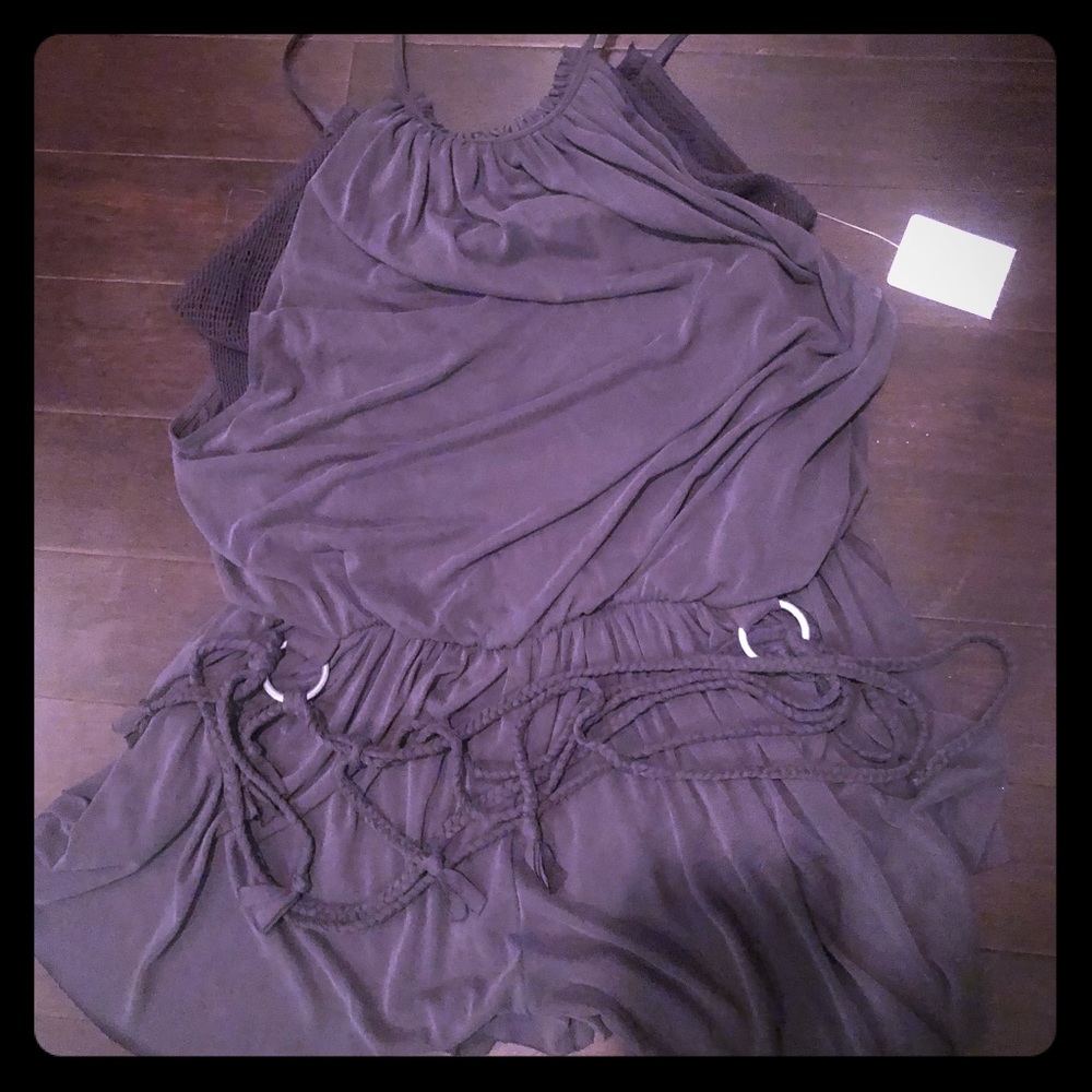 Free People Gray Romper NWT